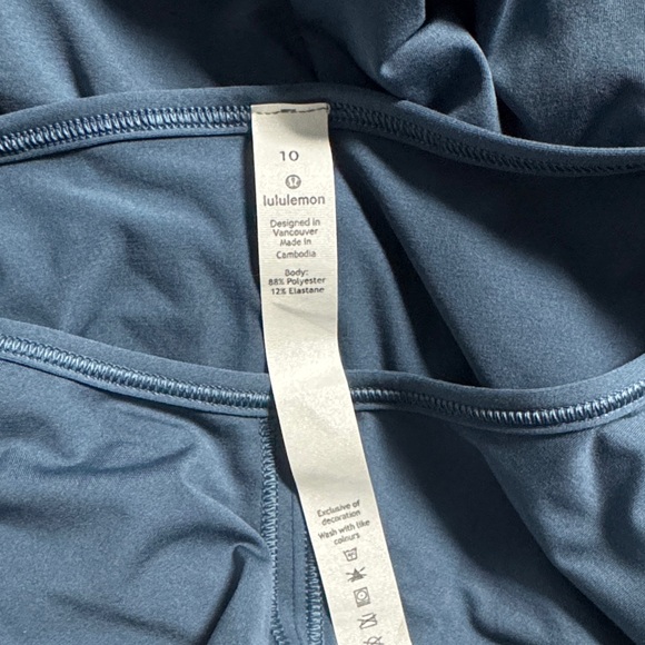 Lululemon Women’s Blue Do The Daily Crop Top Sz 10 - Picture 5 of 5